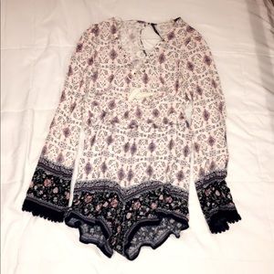 Floral Long Sleeve Romper